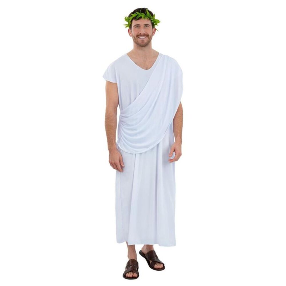 Smiffys Unisex Adult Toga Costume Robe / White